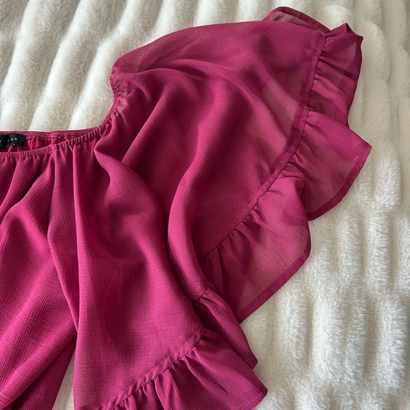 Endless Rose Magenta Ruffle Romper - Picture 2 of 5